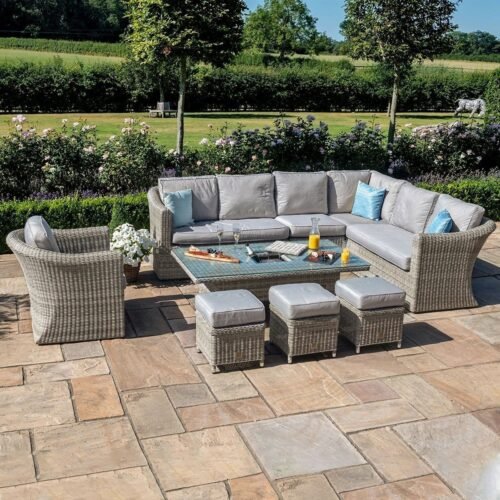 Oxford Deluxe Large Rattan Corner Dining Set